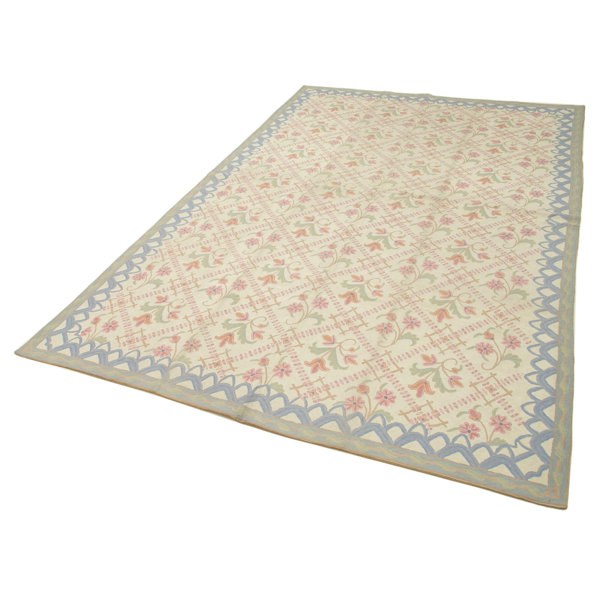 Rug N Carpet Needlepoint Floral Cotton Floral Rug Wayfair